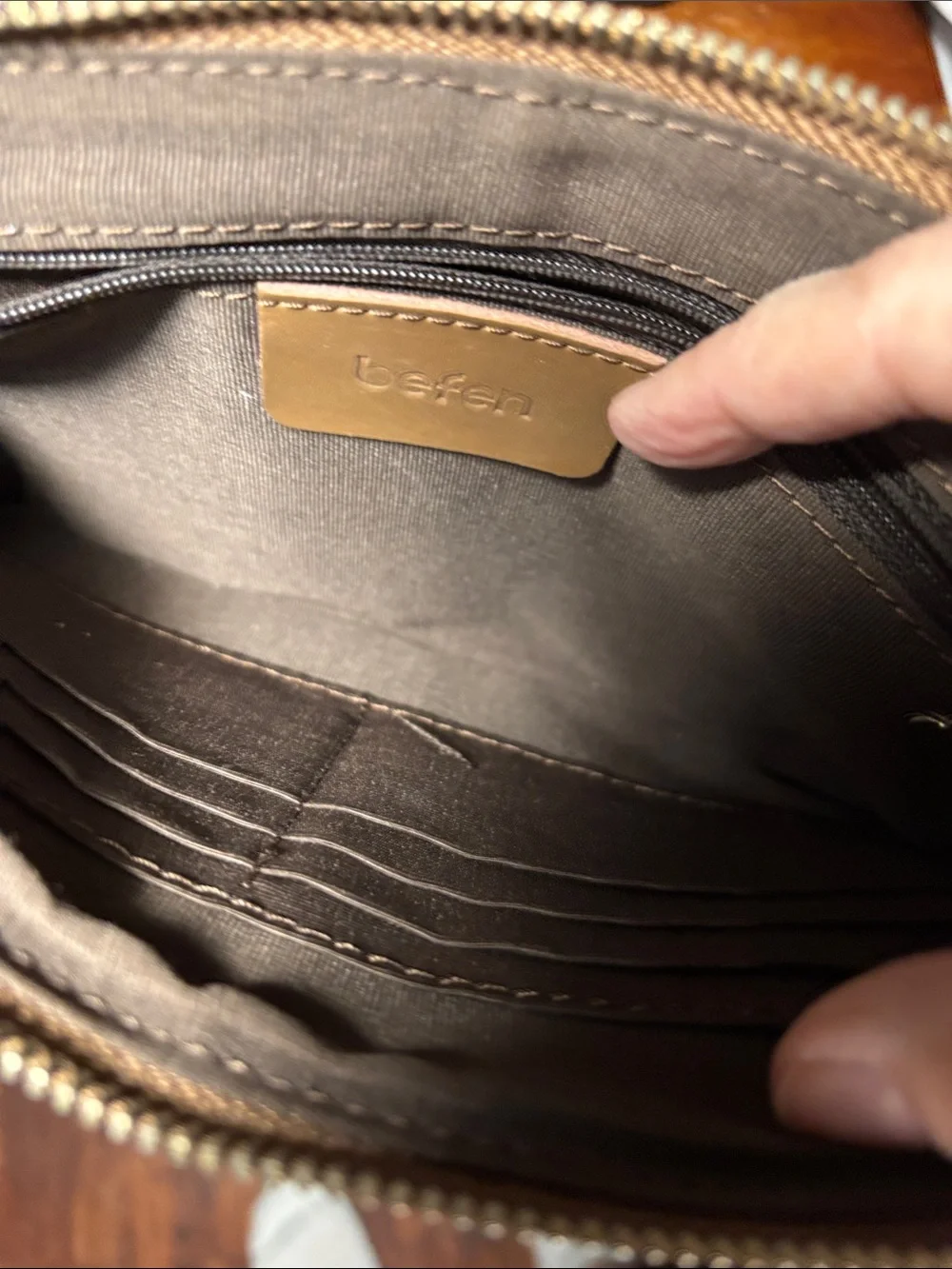 Men's Brown Leather Messenger Crossbody Bag - Slim Everyday Carry